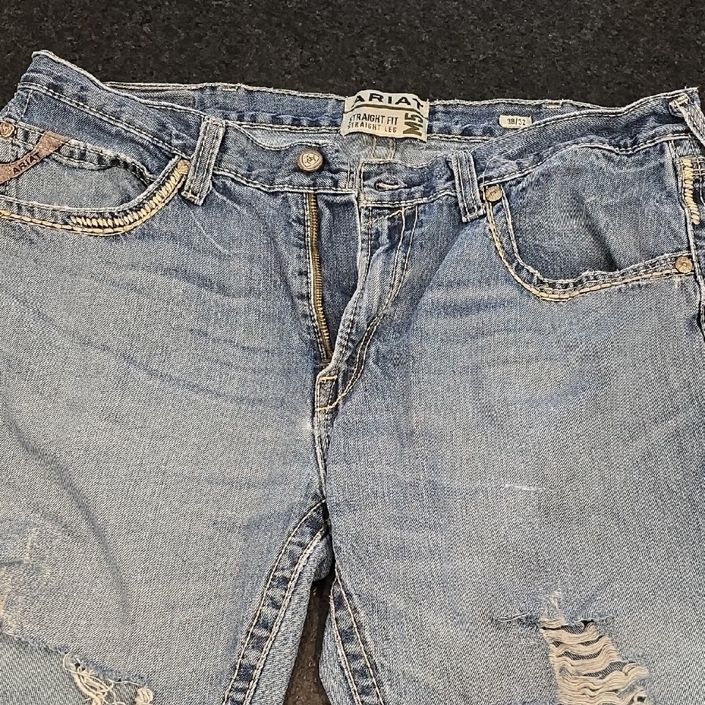 Ariat Light Blue Distressed Denim Jeans